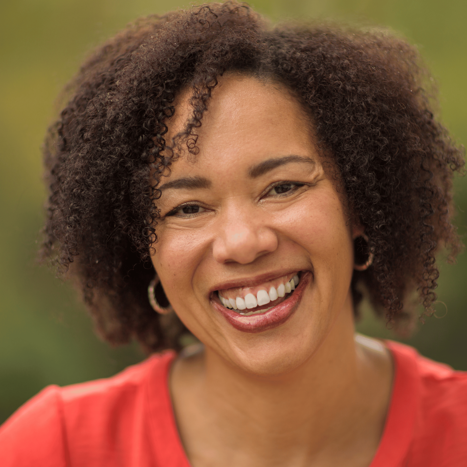 Black woman smiling